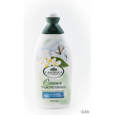 L'Angélica Officinalis jemný sprchový gél a perličková koupel s bavlnou a bílým pižmem 500 ml