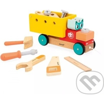 Janod Drevená ťahacie auto s náradím