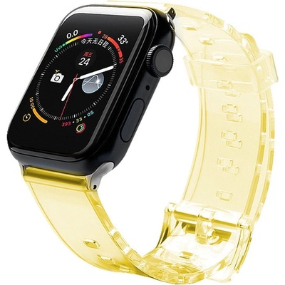 HQWear Резервна силиконова каишка HQWear за Apple Watch 6/5/4/3/2 (40mm/38mm), Жълт (5907769332814)
