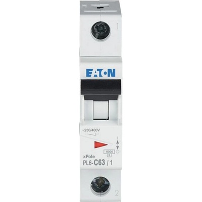 Автоматичен прекъсвач eaton pl6-c63/1, 286539 - 63 a, 1p (286539)