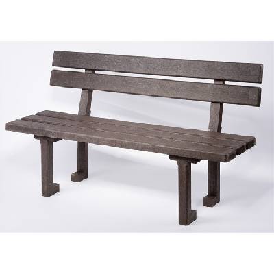 TRANSFORM TRAPLAST Plastová lavice 1,5m / 41cm, Hnědá "Eva"