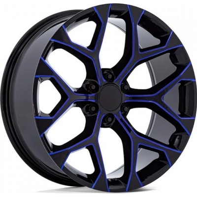 Performance Replicas PR176 10x24 6x139.7 ET24 gloss black machined with Blue Milling