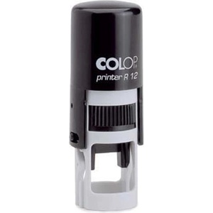 COLOP Печат COLOP Printer R12 кръгъл черен корпус черна подложка BE01031200 (BE01031200)