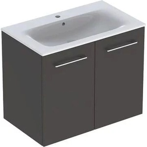 Geberit Комплект стенен шкаф с мивка Geberit Selnova lava, тъмносив, 2 врати, 80 см (501.257.00.1)