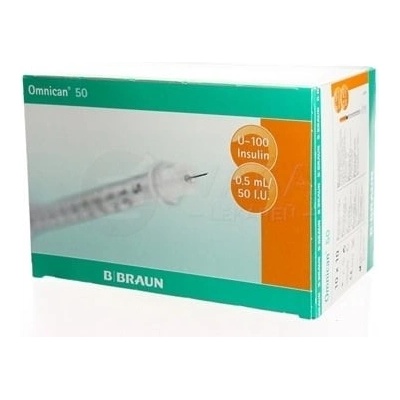 B. Braun Omnican 50 0,5 ml 0,3 x 12 mm 100 ks