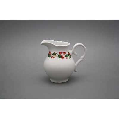 Bohemia Porcelán 1987 mlékovka 0,24l Ofélie Vánoce Cesmína BB