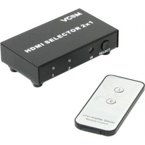 VCOM HDMI селектор VCom - DD432, 2x1, черен (DD432)