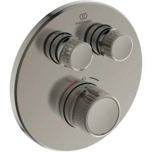 Ideal Standard CeraTherm Navigo - Термостатична душ-батерия за вграждане за 2 уреда, Silver Storm A7296GN (A7296GN)