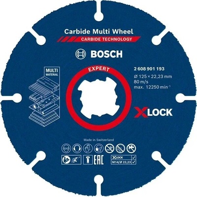 Bosch víceúčelový řezný kotouč 125mm EXPERT Carbide Multi Wheel X-LOCK 2608901193