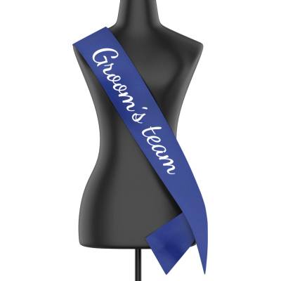 Šerpa Groom´s team Kobaltově modrá šířka šerpy 10 8 cm Canvas Šerpa 2517