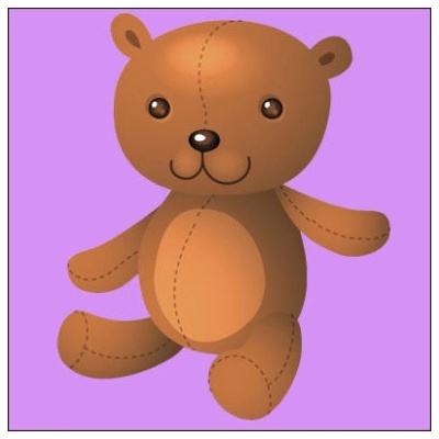 Plakát čtverec Ikea kompatibilní Medvídek Teddy