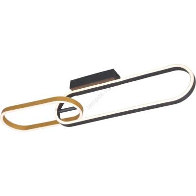 Zuma Line C241145502A - LED плафон RAVON 2xLED/24W/230V черен/златен (ZL0992)