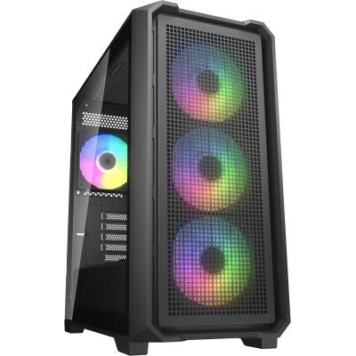 Кутия COUGAR MX600 Mini V2 RGB PC Case, Mini Tower, E-ATX, 4 fans included, Black (CGR-2TC9B-RGB)