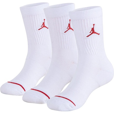 Air Jordan Юношески чорапи Air Jordan 3 Pack Crew Socks Juniors - White