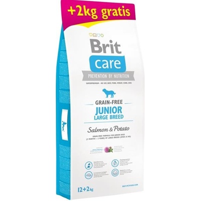Brit Care Grain Free Junior Large Breed Salmon & Potato 14 kg