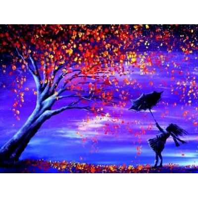Norimpex Kouzelný strom s dívkou 30 × 40 cm 1007448
