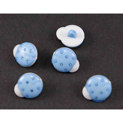 Detský gombík - modrá lienka - priemer 1,5 cm