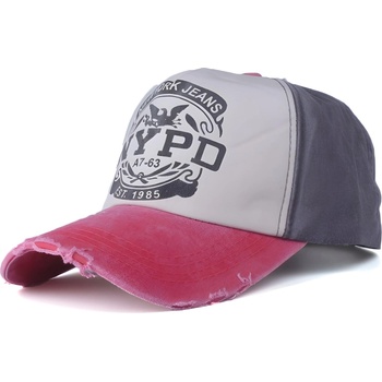 HARAHU Шапка с козирка nypd - Кафяво / Червено kp3821 (3821)