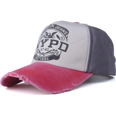 HARAHU Шапка с козирка nypd - Кафяво / Червено kp3821 (3821)