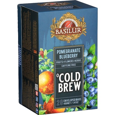 Basilur Cold Brew Pomegranate Blueberry ovocný čaj 20 vrecúšok