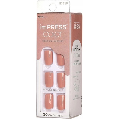 KISS imPRESS Color Short umělé nehty Sandbox 30 ks – Zboží Dáma