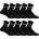 Donnay Дамски чорапи Donnay 10 Pack Quarter Socks Ladies - Black