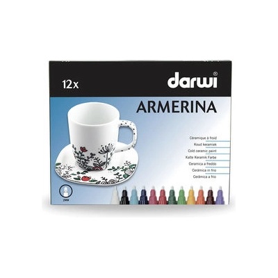 Darwi Armerina fixy na porcelán bez vypalování sada 12 x 6 ml 2mm – Zboží Dáma