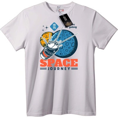 NOONEBRAND Тениска Космическо Пътуване 1975 - 2XL, White