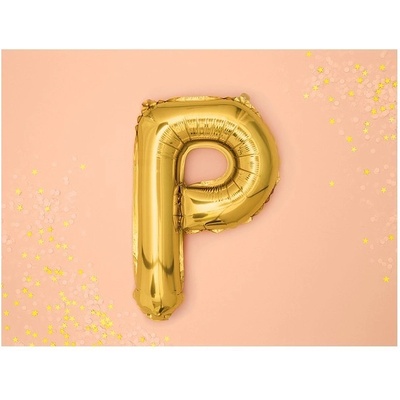 Party Deco FB2M P 019 Fóliový balón zlatý písmeno 35 cm P