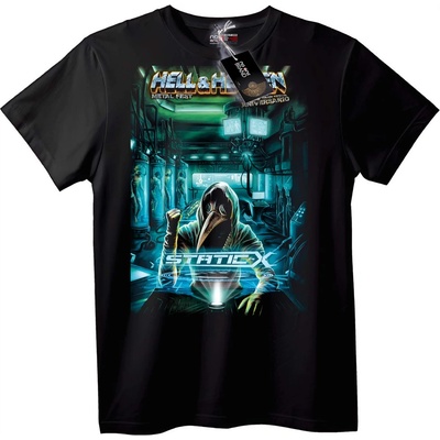 NOONEBRAND Тениска Static Hell & Heaven Metal Fest - XS, White