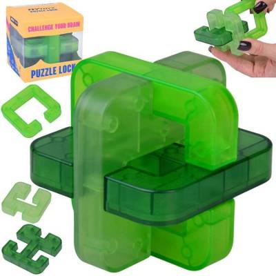 JOKOMISIADA Hlavolam Puzzle Lock zelený