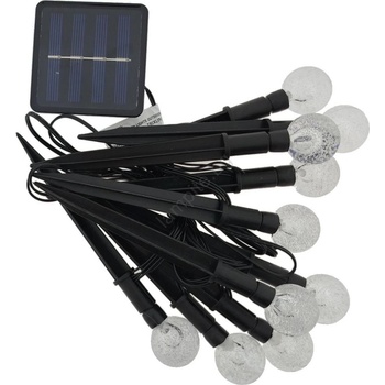 Baterie Centrum LED RGB соларна лампа 10xLED/1, 2V 300 mAh IP44 черна (BC0783)