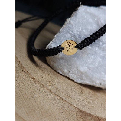 Мъжка златна гривна Той и Тя