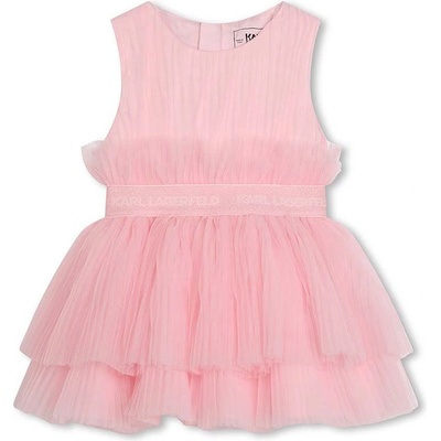 Karl Lagerfeld Бебешка рокля Karl Lagerfeld в розово къса разкроена (Z30172.)