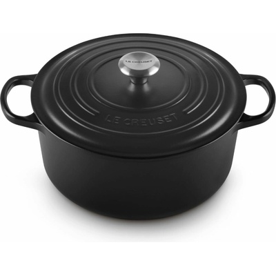 Le Creuset Kastrol SIGNATURE 28 cm, 6,7 l, SATIN BLACK, litina