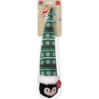 Dog Fantasy Winter Tale koule s čepicí pískací zelená 38 cm
