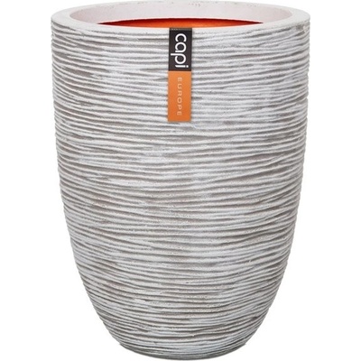 Capi Květináč kulatý Rib NL 34 x 46 cm ivory