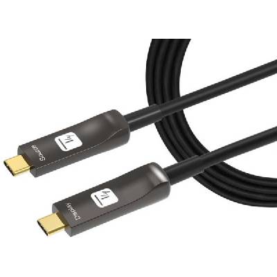 ICOC-U3C-HY-010, USB Тype-C м - USB Тype-C м, оптичен кабел, 4K, 10 метра, Черен (ICOC-U3C-HY-010)