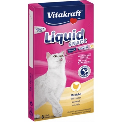 Vitakraft Liquid Snack s kuracím a taurínom 6 x 15 g