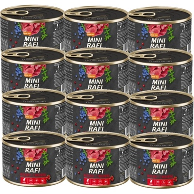 Dolina Noteci Mini Rafi s hovězím masem 12 x 185 g