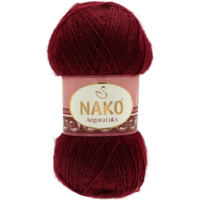 Nako Angora Luks 1238 tmavo červená