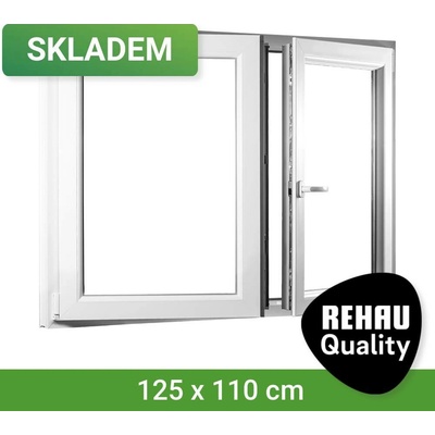 SKLADOVÁ-OKNA.cz se štulpem REHAU Smartline+ 1250 x 1100