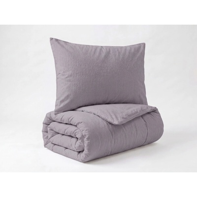 Brotex Obliečky krep UNI Šedé zipsový uzáver 140x200 70x90