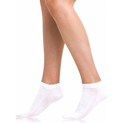 Bellinda BAMBUS AIR LADIES IN-SHOE SOCKS Krátke dámske bambusové ponožky biela biela hnedá ružová