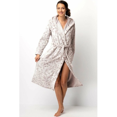 Dámský župan KEY 545 ecru-mocca