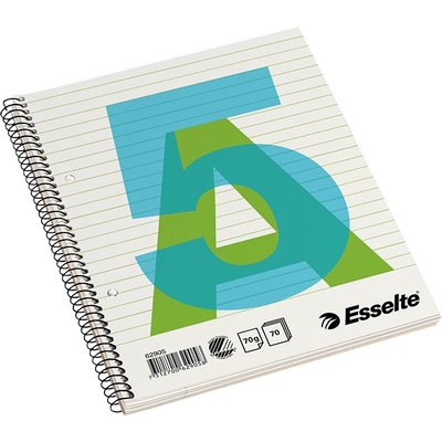 Esselte Спирална тетрадка с линийка esselte a/5 70 листа с перфорация 62905 (62905)