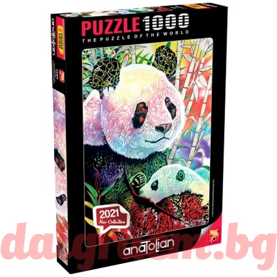 Anatolian Пъзел anatolian 1099 - 1000 части - Панда в цветовете на дъгата (p1099)