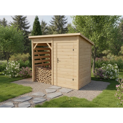 Domceknazahradu 3-Kubík natur 1,35 × 2,7 m DREVNIK3