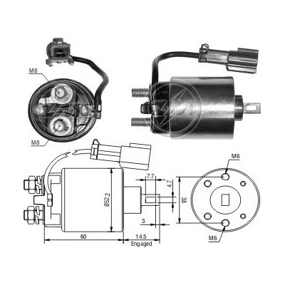 Spínač startéru ZM - Hitachi 2114-67610