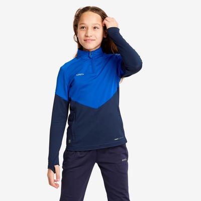 Kipsta dievčenská futbalová mikina Viralto+ modrá